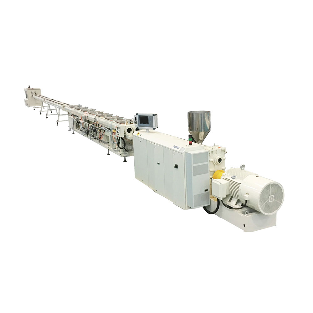 What are the key components involved in the PE pipe extrusion process?